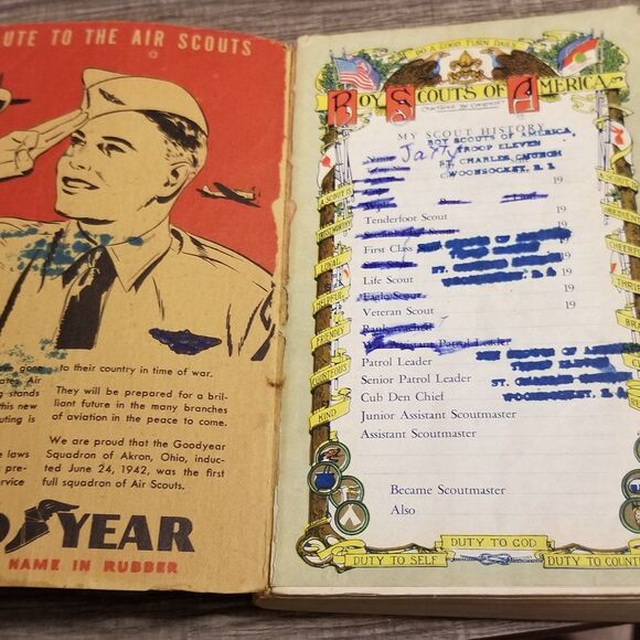 vintage boy scouts revised handbook for boys 1st edition 36th printing 1943 - Picture 5 of 12